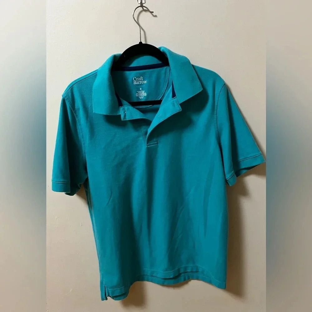 Croft & Barrow Turquoise Polo Shirt-Men’s size Medium